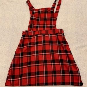 SHEIN: Plaid Pattern Overall Dress